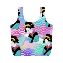 Japanese Abstract Full Print Recycle Bag (m) by snowwhitegirl