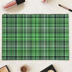 Green Plaid Cosmetic Bag (xxl) by snowwhitegirl