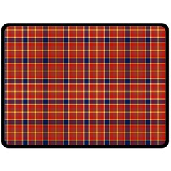 Red Yellow Plaid Fleece Blanket (large)  by snowwhitegirl