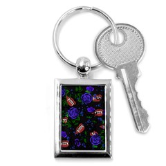 Blue Rose Vampire Key Chains (rectangle)  by snowwhitegirl