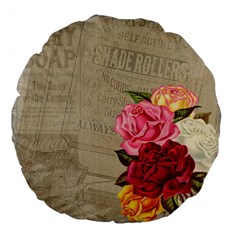 Flower 1646069 1920 Large 18  Premium Flano Round Cushions by vintage2030