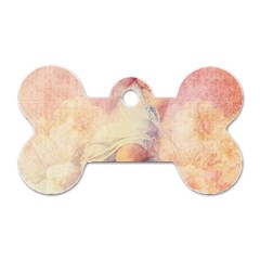 Baby In Clouds Dog Tag Bone (one Side) by vintage2030