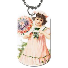 Girl 1731727 1920 Dog Tag (two Sides) by vintage2030