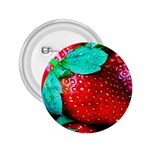 Red Strawberries 2.25  Buttons Front