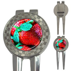 Red Strawberries 3-in-1 Golf Divots by FunnyCow