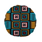 Shapes on a black background                                    Standard 15  Premium Flano Round Cushion Back