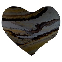 Gold Seam 2 Large 19  Premium Flano Heart Shape Cushions by WILLBIRDWELL