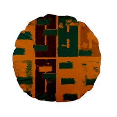 Orange Texture                                     Standard 15  Premium Flano Round Cushion by LalyLauraFLM