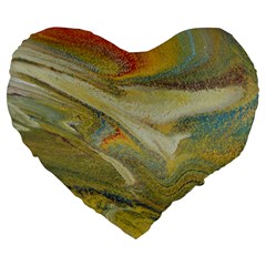 Rainbow Tornado Large 19  Premium Flano Heart Shape Cushions by WILLBIRDWELL