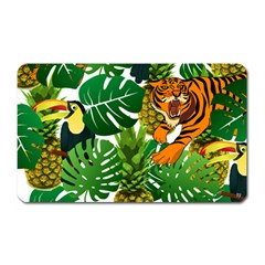 Tropical Pelican Tiger Jungle Magnet (rectangular) by snowwhitegirl