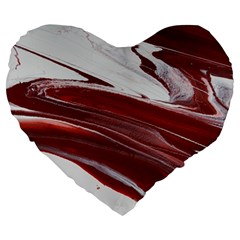 Ruby Pillars Large 19  Premium Flano Heart Shape Cushions by WILLBIRDWELL