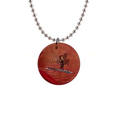 Cute Fairy Dancing On A Piano Button Necklaces by FantasyWorld7