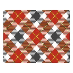 Smart Plaid Warm Colors Double Sided Flano Blanket (large)  by ImpressiveMoments