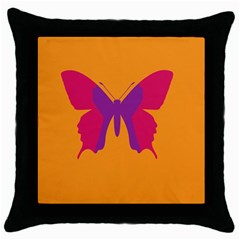 Butterfly Wings Insect Nature Throw Pillow Case (black) by Nexatart