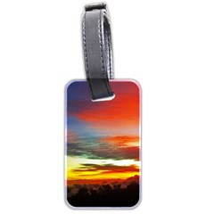Sunset Mountain Indonesia Adventure Luggage Tags (two Sides) by Nexatart