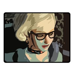 Girl Thinking Fleece Blanket (small) by snowwhitegirl