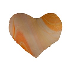 Orange 2 Standard 16  Premium Heart Shape Cushions by WILLBIRDWELL