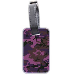 Camouflage Violet Luggage Tags (two Sides) by snowwhitegirl