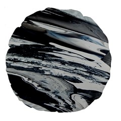Space Orca Large 18  Premium Flano Round Cushions by WILLBIRDWELL