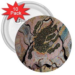 Lizard Volcano 3  Buttons (10 Pack)  by chellerayartisans