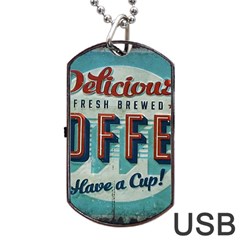 Delicious Coffee Dog Tag Usb Flash (one Side) by snowwhitegirl