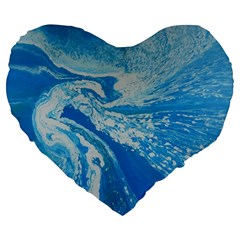 Sea Serpent Large 19  Premium Heart Shape Cushions by WILLBIRDWELL