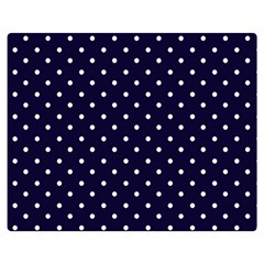 Little  Dots Navy Blue Double Sided Flano Blanket (medium)  by snowwhitegirl