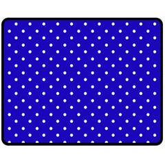 Little  Dots Royal Blue Fleece Blanket (medium)  by snowwhitegirl