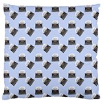 Retro Typewriter Blue Pattern Standard Flano Cushion Case (One Side) Front