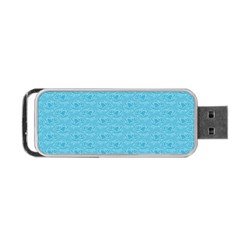Retro Blue Pattern Portable Usb Flash (one Side) by snowwhitegirl