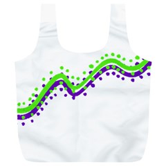 Wavy Line Design Full Print Recycle Bag (xl) by dflcprints