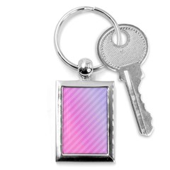 Diagonal Pink Stripe Gradient Key Chains (rectangle)  by Sapixe