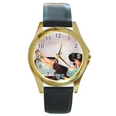 Vintage 1133810 1920 Round Gold Metal Watch by vintage2030