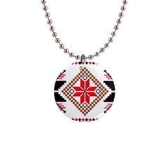 Ornament Stars Textile Crochet Button Necklaces by Sapixe