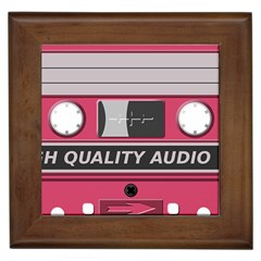 Pink Cassette Framed Tiles by vintage2030