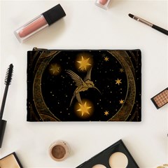 Wonderful Hummingbird With Stars Cosmetic Bag (medium) by FantasyWorld7