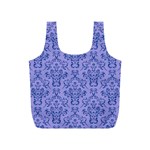 Victorian Blue Ornamental Full Print Recycle Bag (S) Back