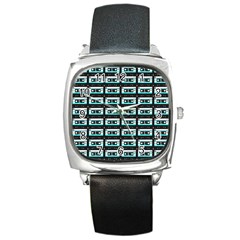 Aqua Cassette Square Metal Watch by snowwhitegirl