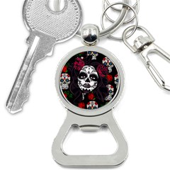 Mexican Skull Lady Bottle Opener Key Chains by snowwhitegirl
