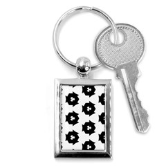 Black And White Pattern Key Chains (rectangle)  by Simbadda