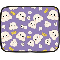 Cute Kawaii Popcorn Pattern Fleece Blanket (mini) by Valentinaart