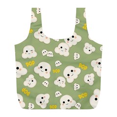 Cute Kawaii Popcorn Pattern Full Print Recycle Bag (l) by Valentinaart