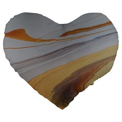 Mystic Large 19  Premium Flano Heart Shape Cushions by WILLBIRDWELL