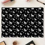 Deer Dots Black Cosmetic Bag (XXXL) Back