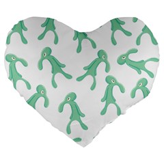 Bold And Brash Pattern Large 19  Premium Heart Shape Cushions by Valentinaart