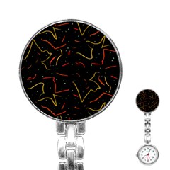Lines Abstract Print Stainless Steel Nurses Watch by dflcprints