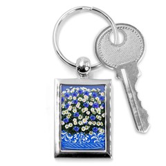 Marguerite Cornflower Vase Blossom Key Chains (rectangle)  by Simbadda