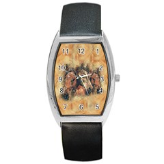 Head Horse Animal Vintage Barrel Style Metal Watch by Simbadda