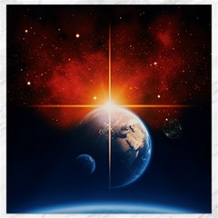 Earth Globe Planet Space Universe Canvas 16  X 16  by Celenk