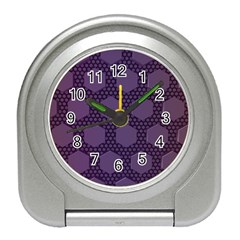 Hexagon Grid Geometric Hexagonal Travel Alarm Clock by Celenk